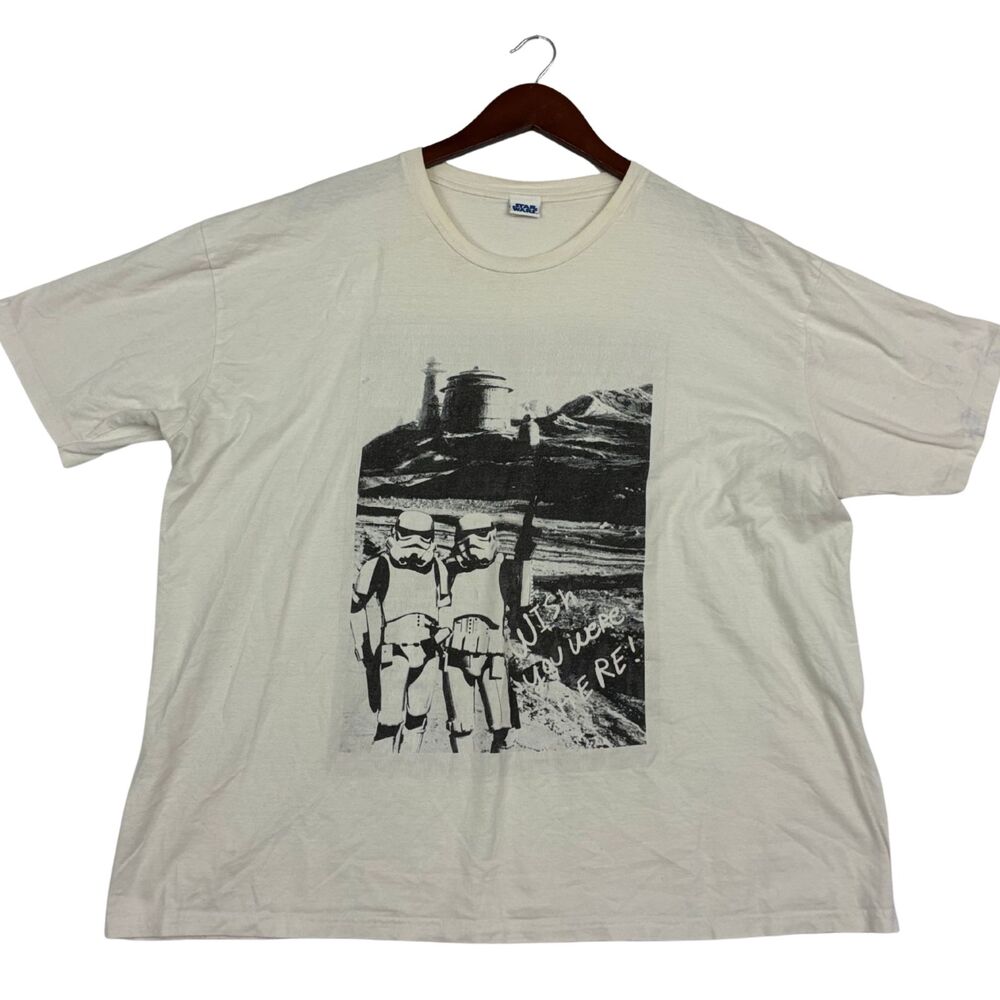 Star Wars Stormtrooper T Shirt Men's XXL White Graphic Tee Lucasfilm Cotton